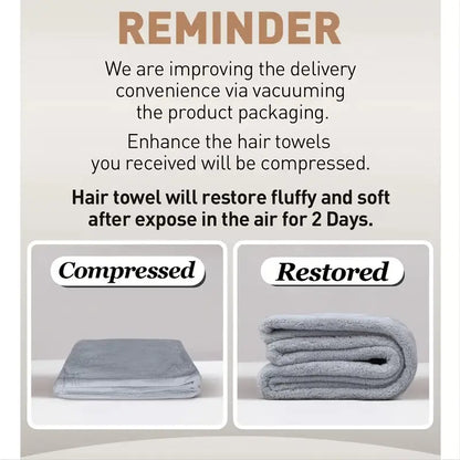 Microfiber Hair Towel Wrap for Curly Hair (1pc)