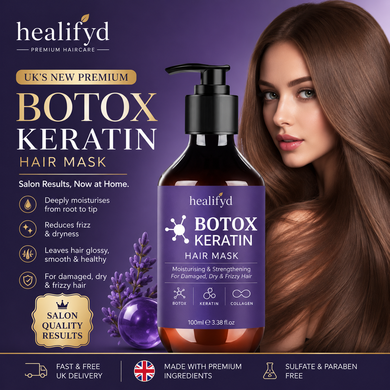 GSWP Botox Keratin Hair Mask – 100ml | Moisturizing & Anti-Frizz Treatment