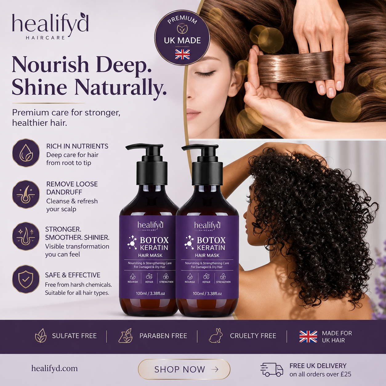 GSWP Botox Keratin Hair Mask – 100ml | Moisturizing & Anti-Frizz Treatment