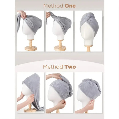 Microfiber Hair Towel Wrap for Curly Hair (1pc)