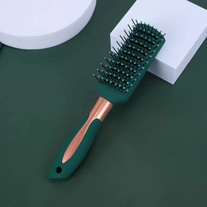 Dark Green Massage Comb for Straight and Curly Hair